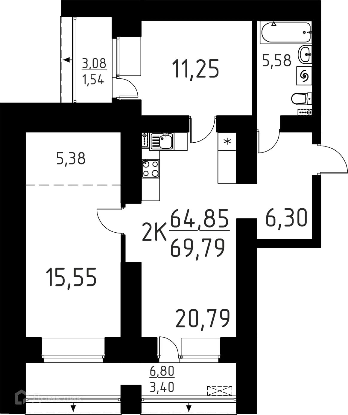 Фото квартиры в ЖК Лучи