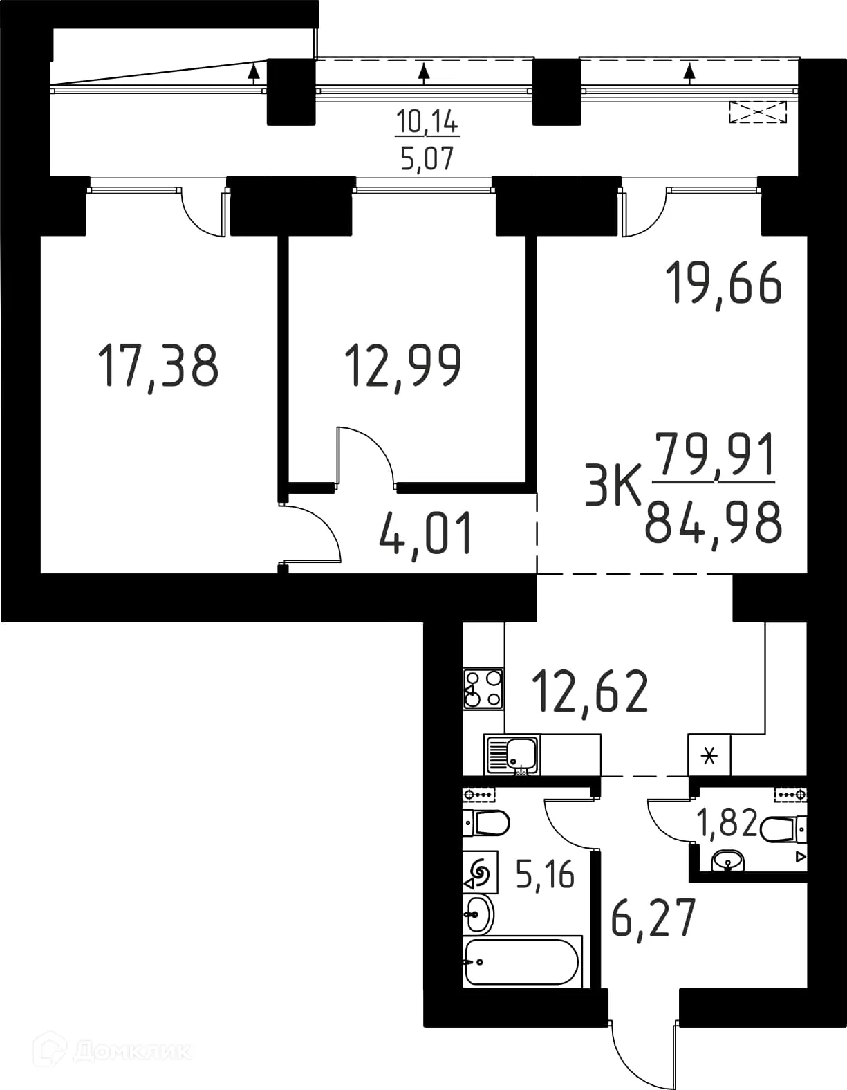 Фото квартиры в ЖК Лучи