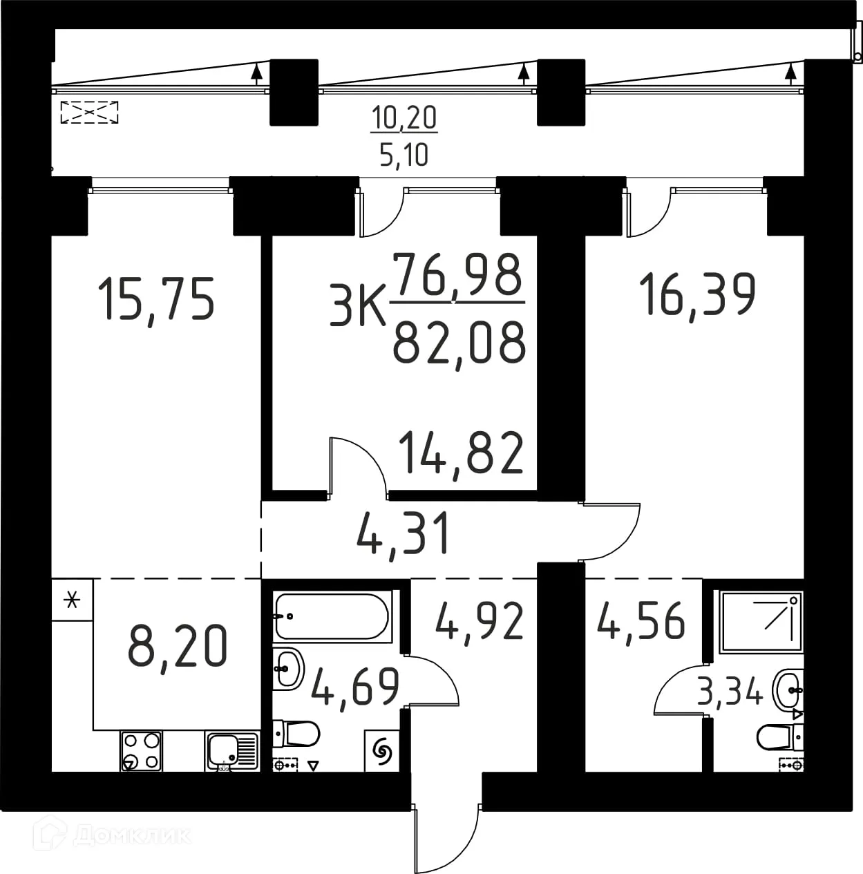 Фото квартиры в ЖК Лучи