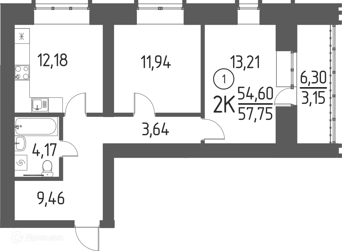 Фото квартиры в ЖК На Цветаевой