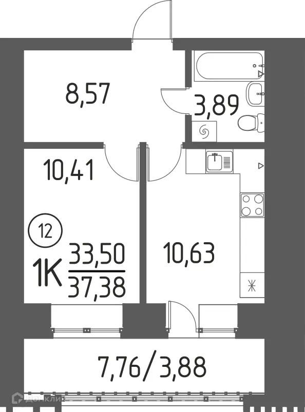 Фото квартиры в ЖК На Цветаевой