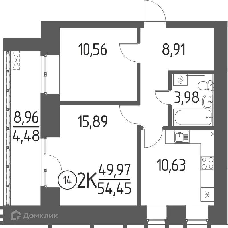 Фото квартиры в ЖК На Цветаевой