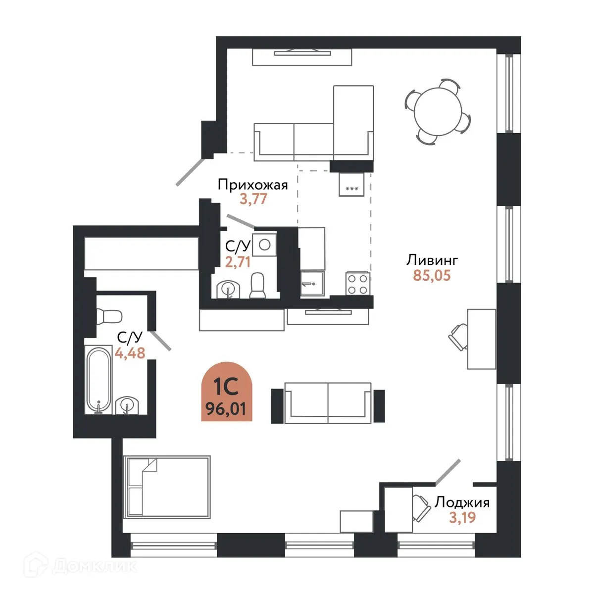 Фото квартиры в ЖК Квартал 1604