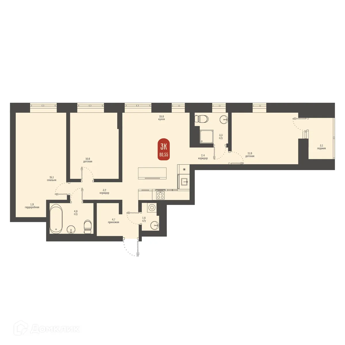 Фото квартиры в ЖК Косарева 6