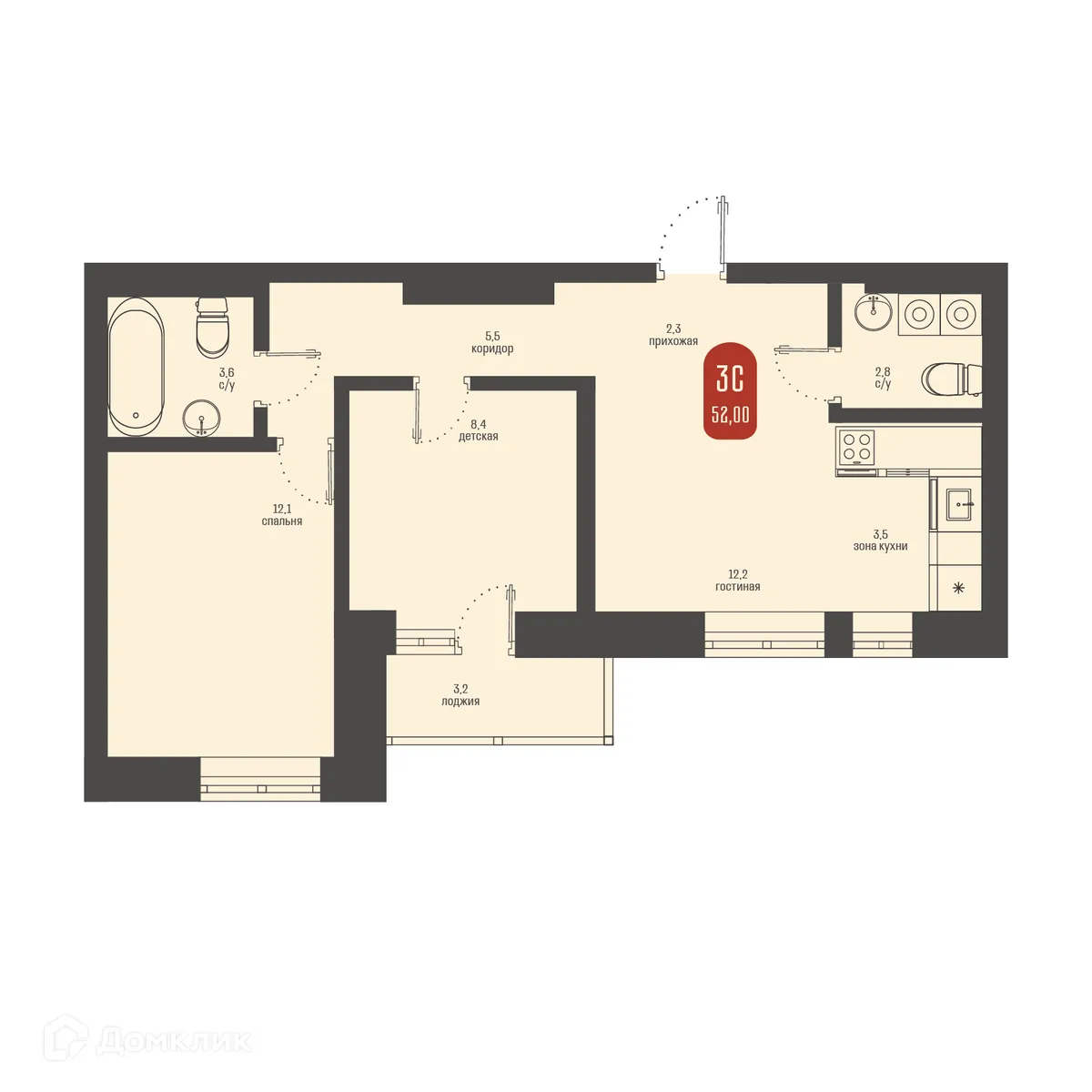 Фото квартиры в ЖК Косарева 6