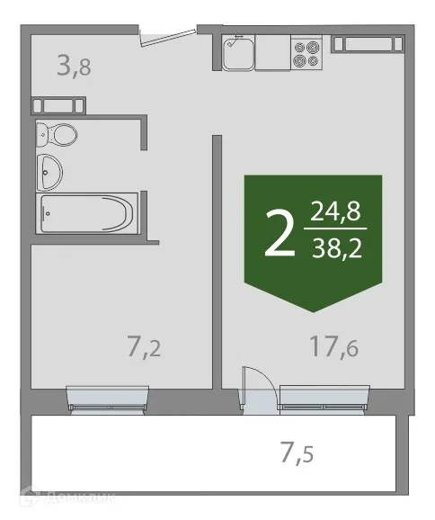 Фото квартиры в ЖК Энтузиастов