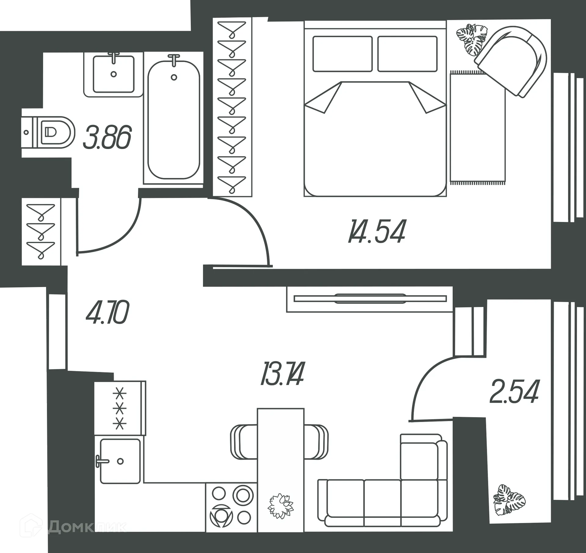 Фото квартиры в ЖК Дом по ул Каракозова