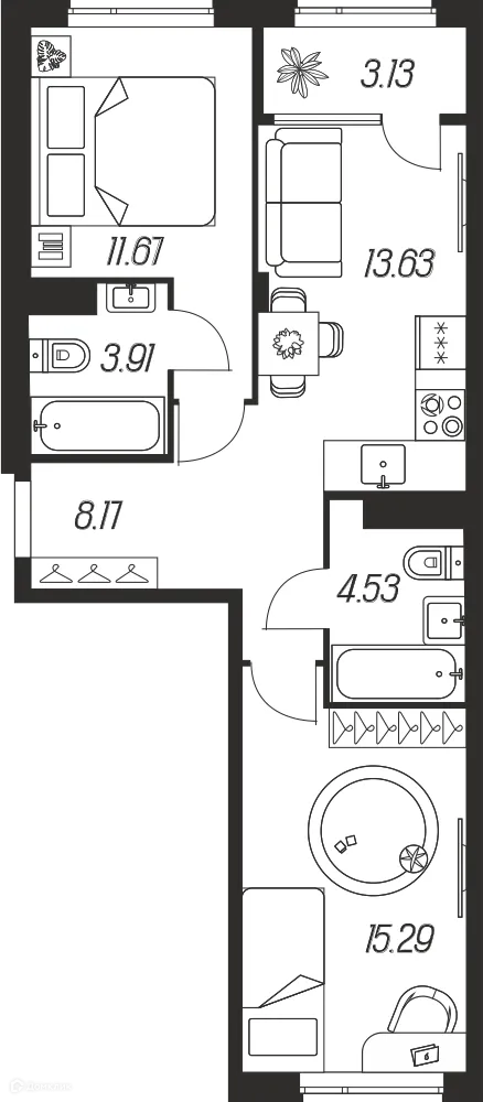 Фото квартиры в ЖК Баташи Парк-2