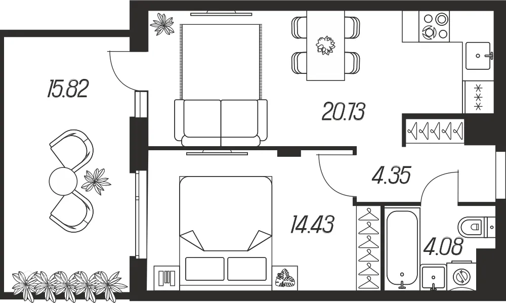 Фото квартиры в ЖК Баташи Парк-2