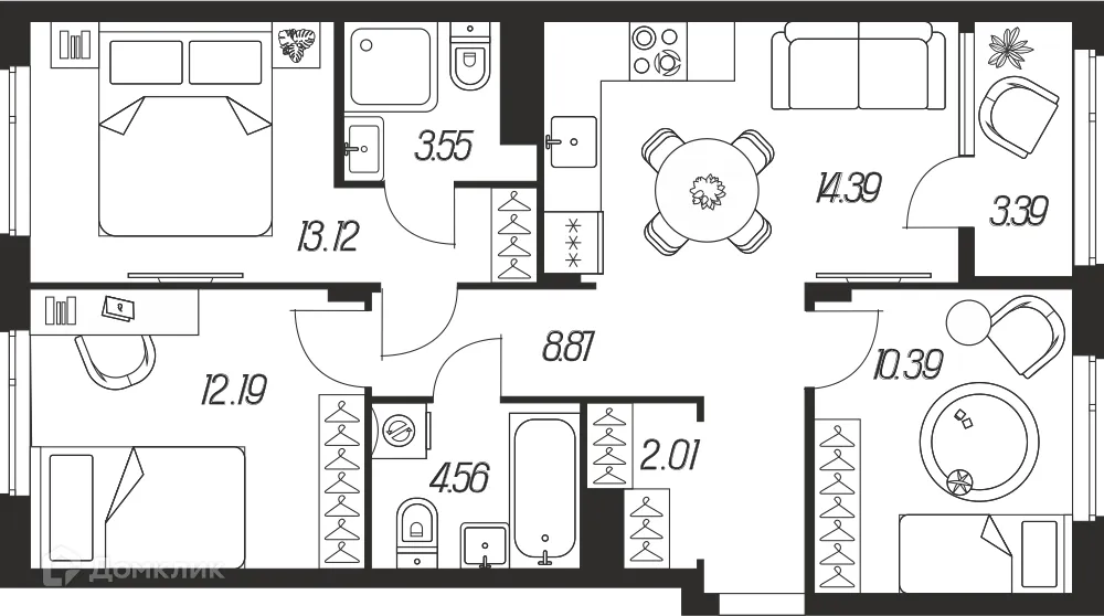Фото квартиры в ЖК Баташи Парк-2