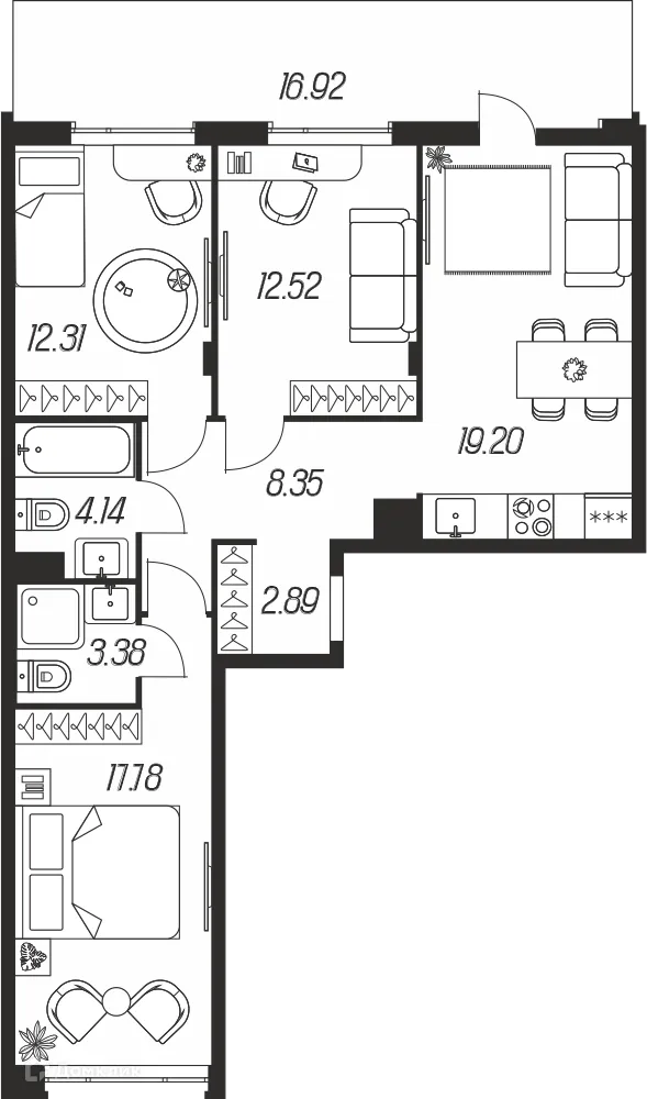 Фото квартиры в ЖК Баташи Парк-2
