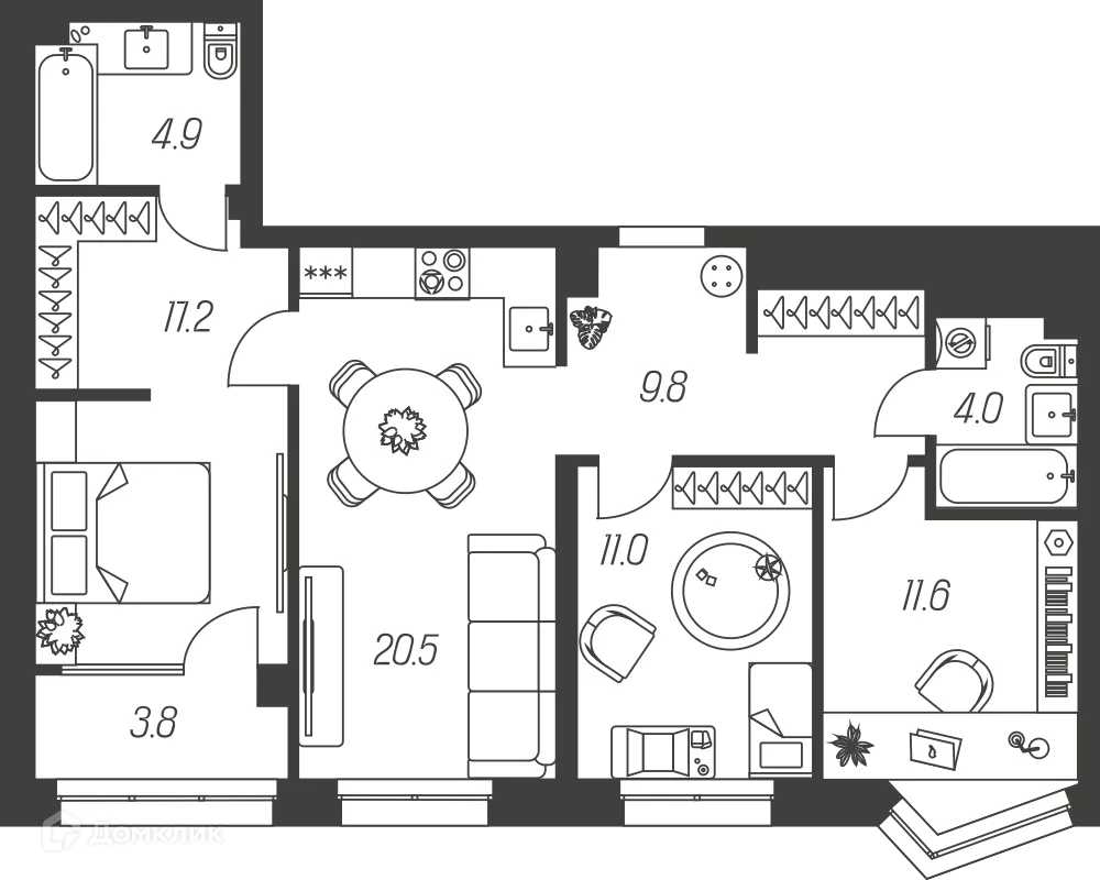 Фото квартиры в ЖК "Михеева Парк"