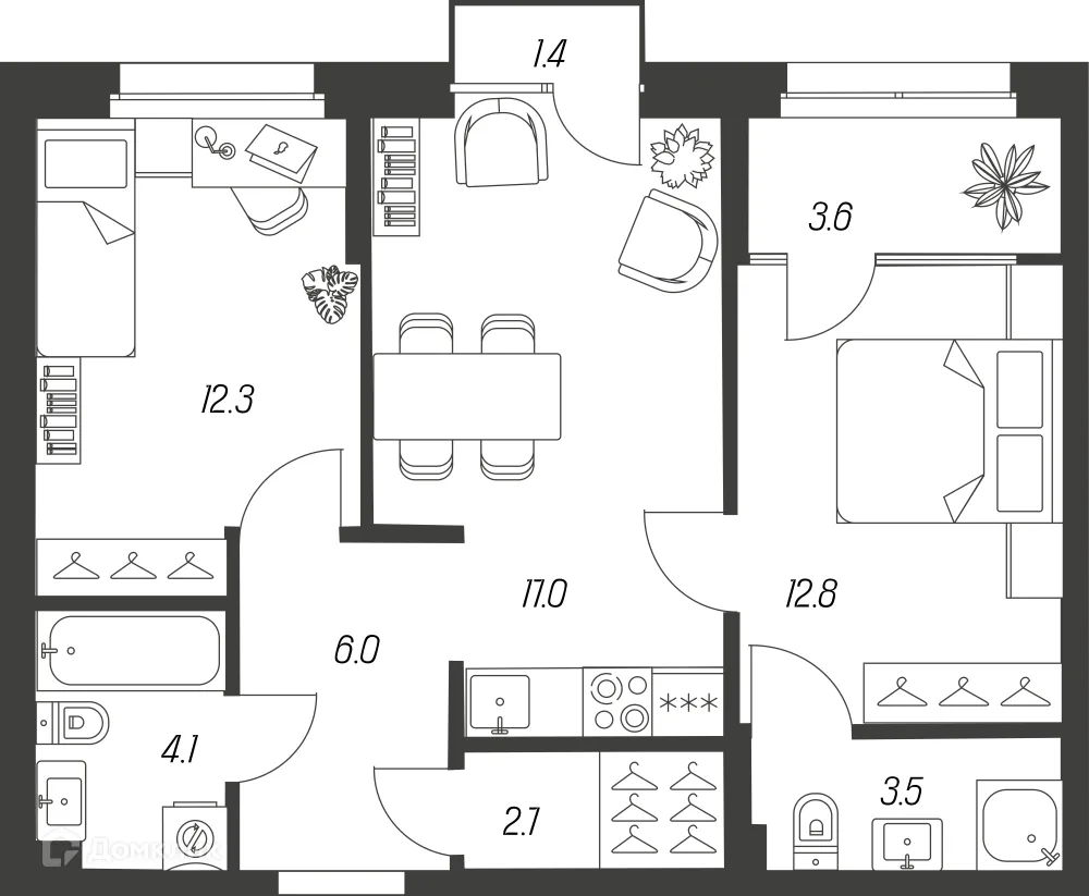 Фото квартиры в ЖК "Михеева Парк"