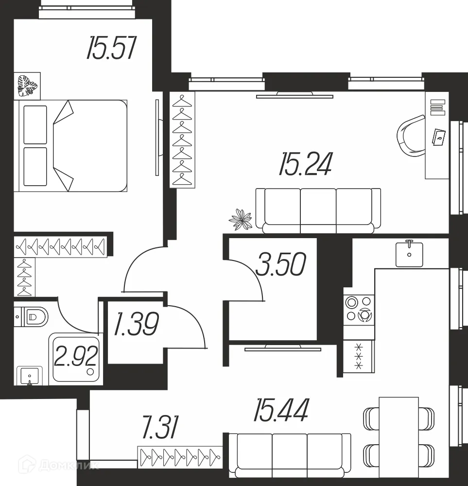Фото квартиры в ЖК Баташи Парк-2
