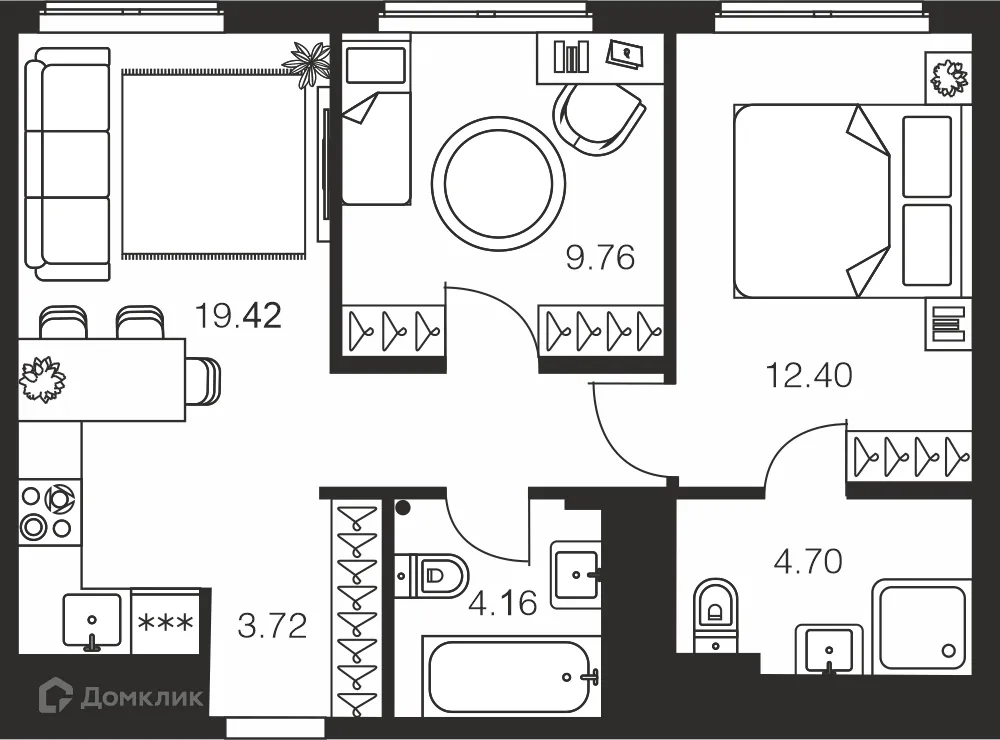 Фото квартиры в ЖК Парк Патриот-2