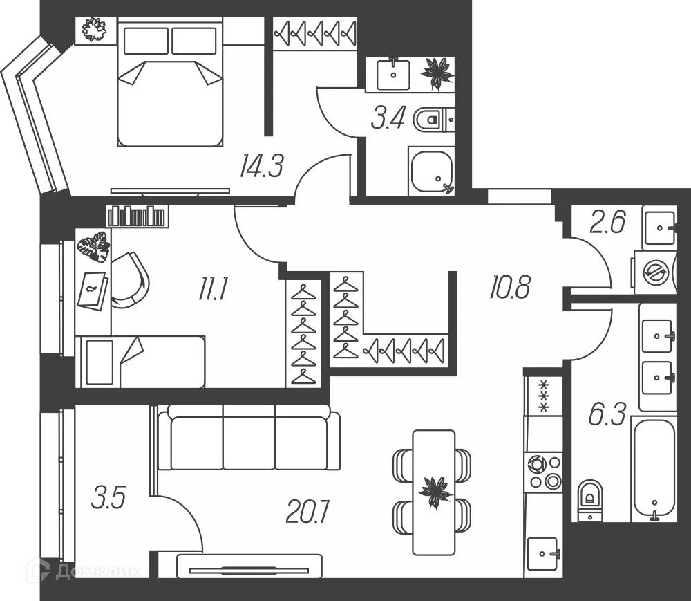 Фото квартиры в ЖК "Михеева Парк"
