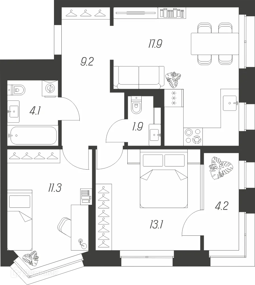 Фото квартиры в ЖК "Михеева Парк"