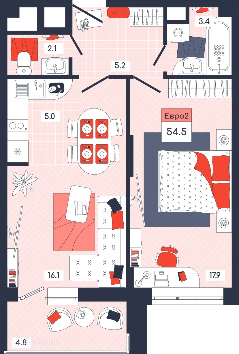 Фото квартиры в ЖК Первый Юго-Восточный Микрорайон