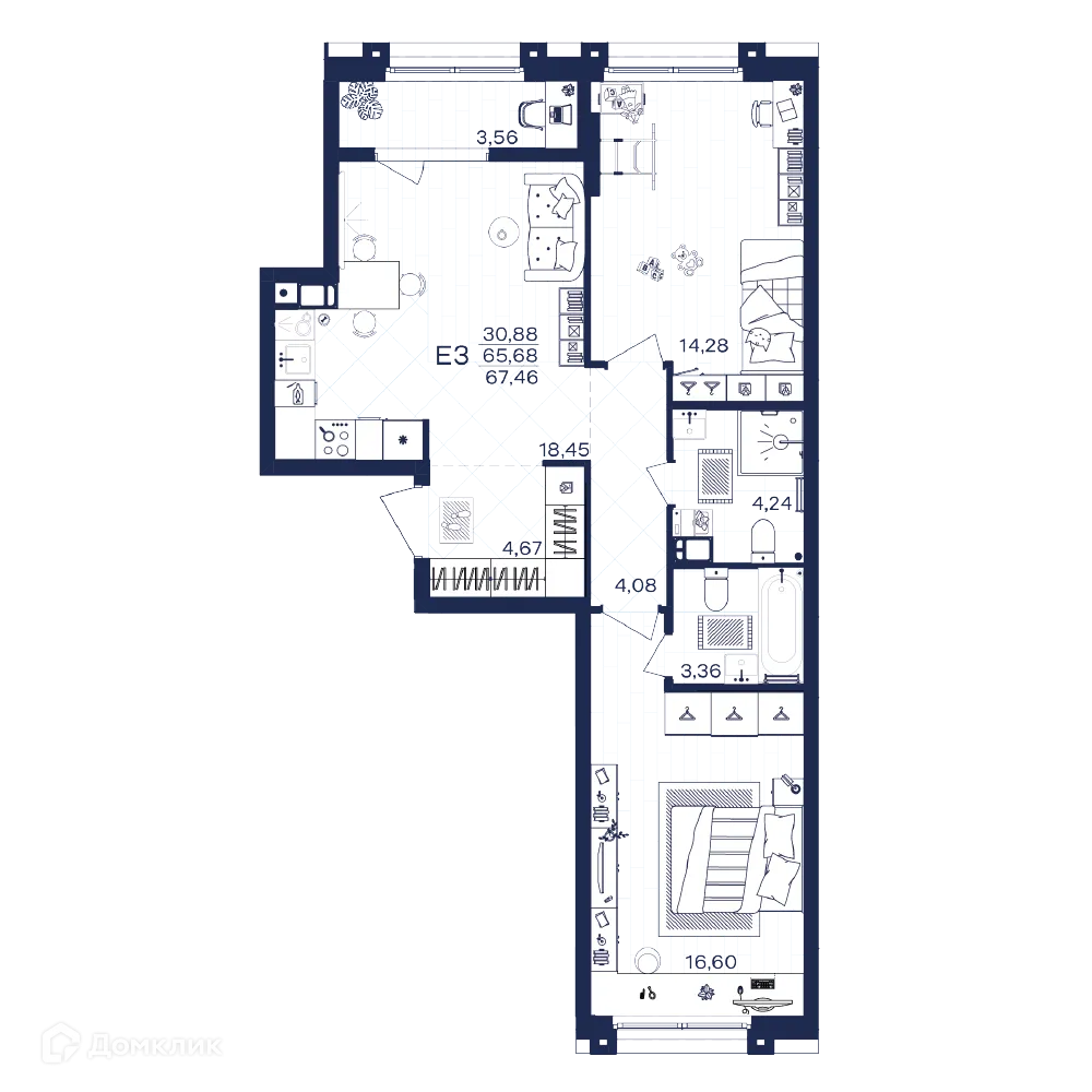 Фото квартиры в ЖК Гармония