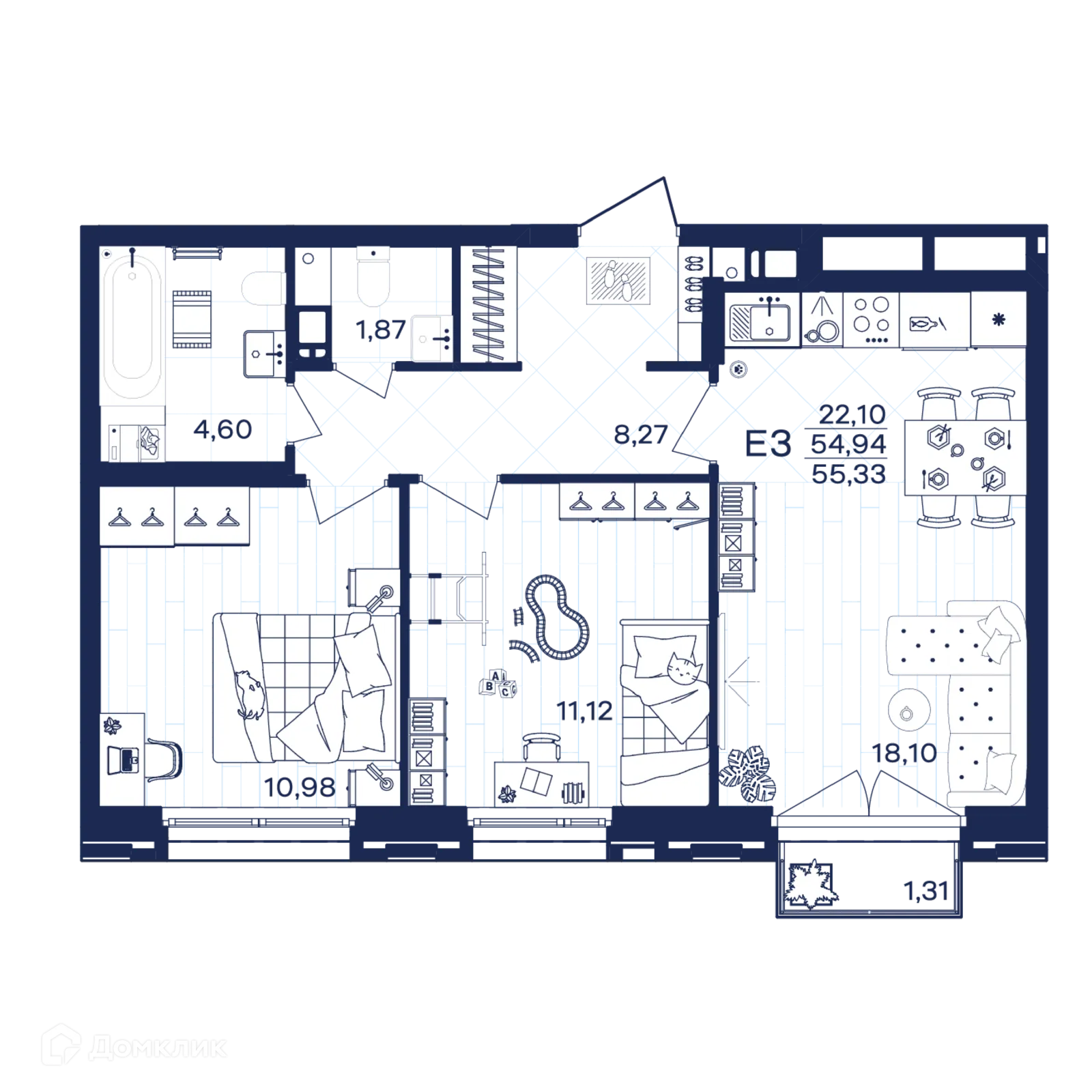 Фото квартиры в ЖК Гармония