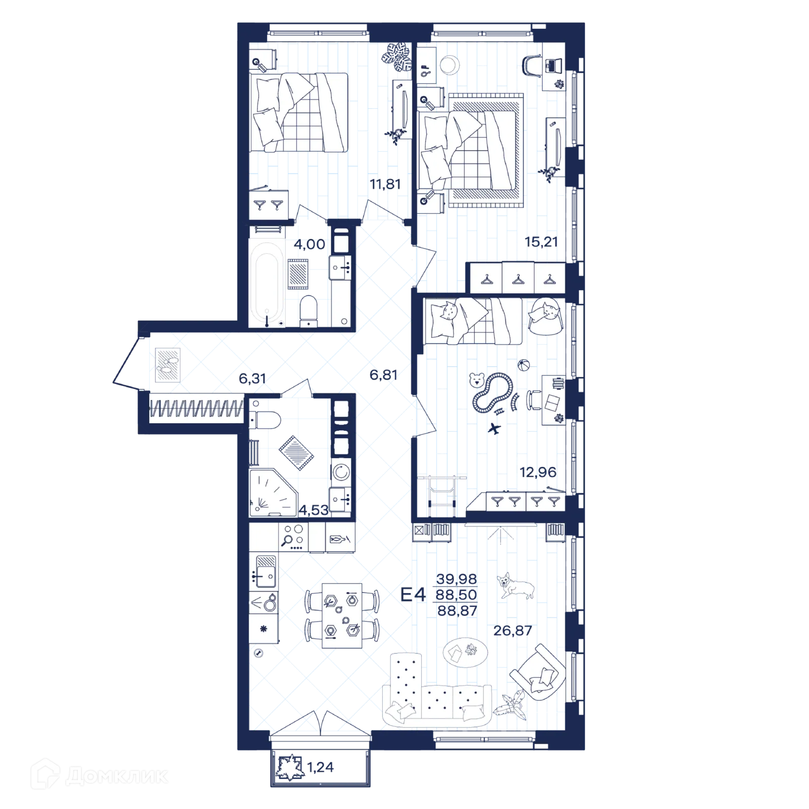Фото квартиры в ЖК Гармония