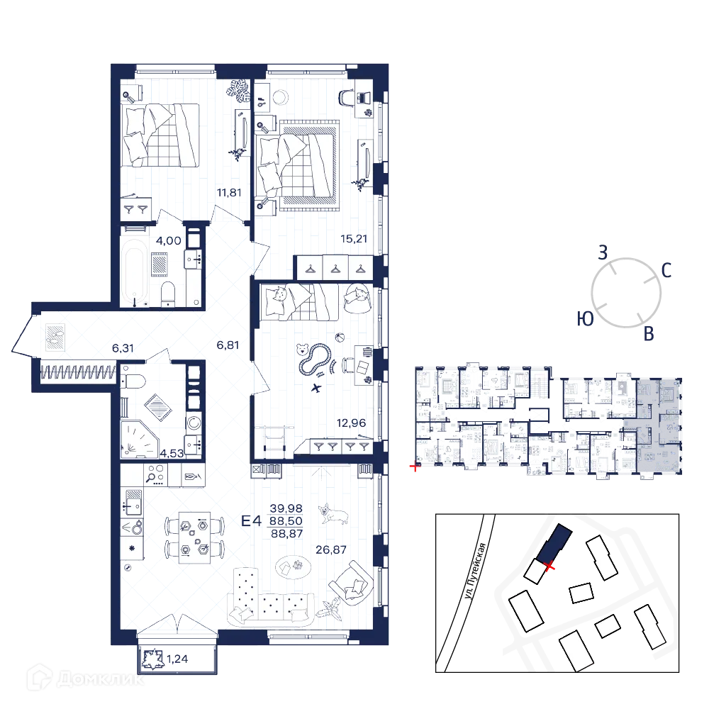 Фото квартиры в ЖК Гармония