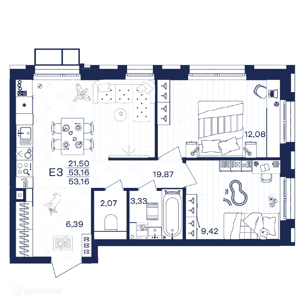 Фото квартиры в ЖК Гармония