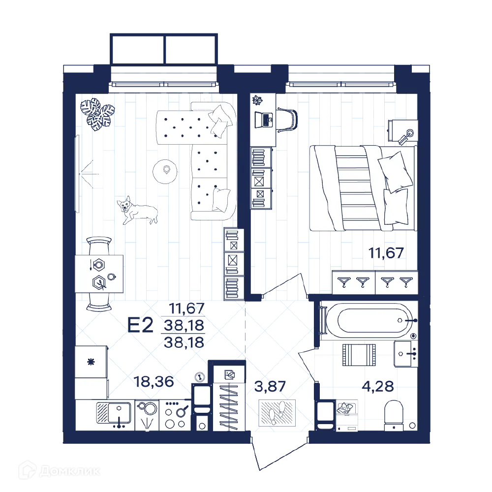 Фото квартиры в ЖК Гармония
