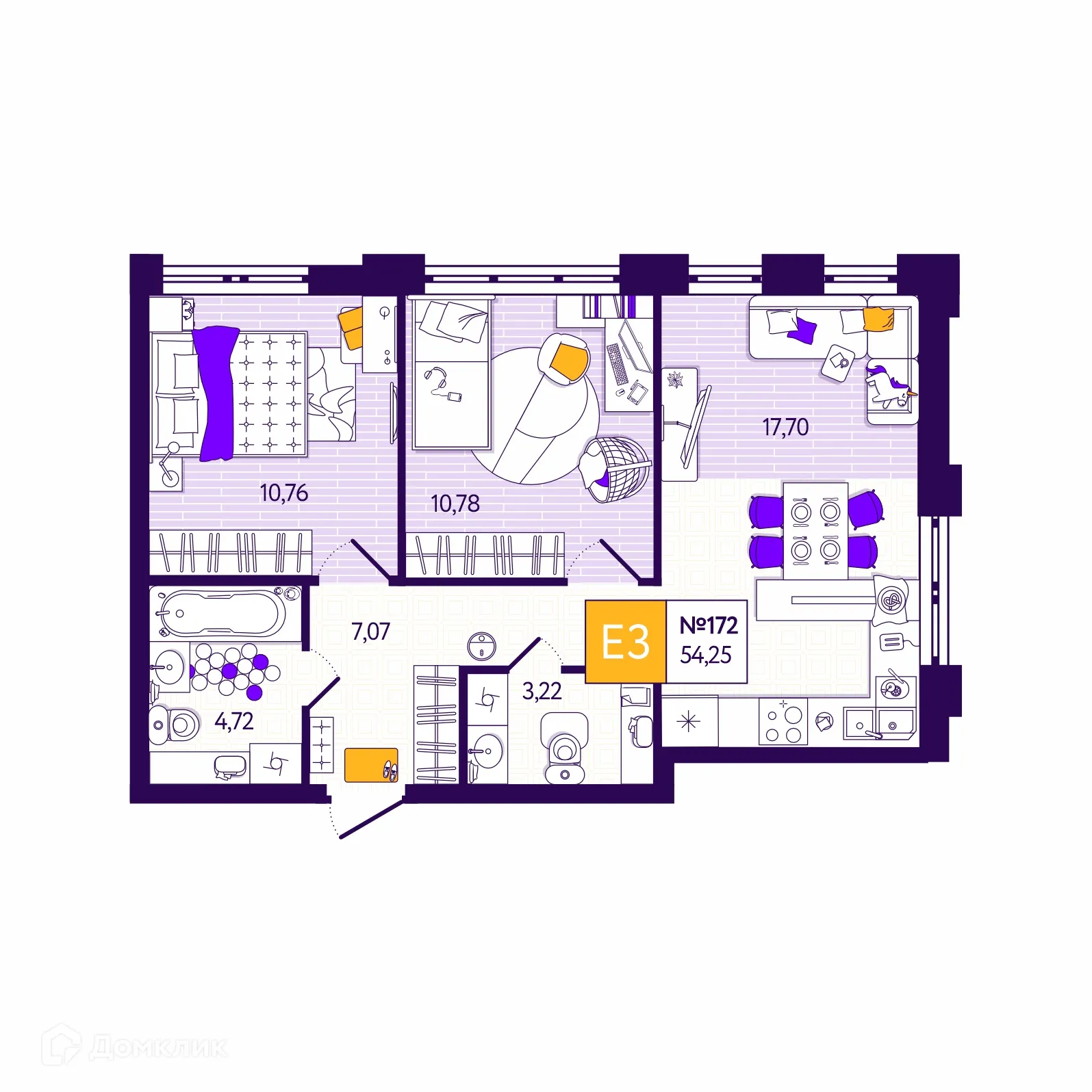 Фото квартиры в ЖК ВСЁ И СРАЗУ