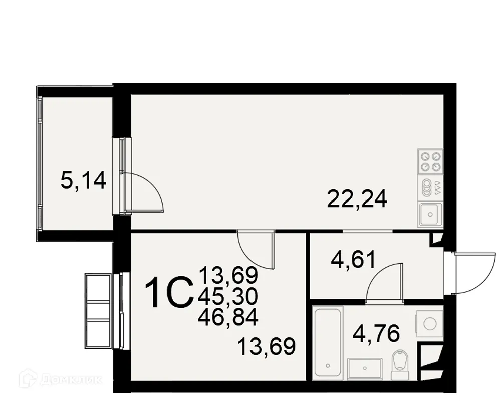 Фото квартиры в ЖК на Хлебной "Таланты"