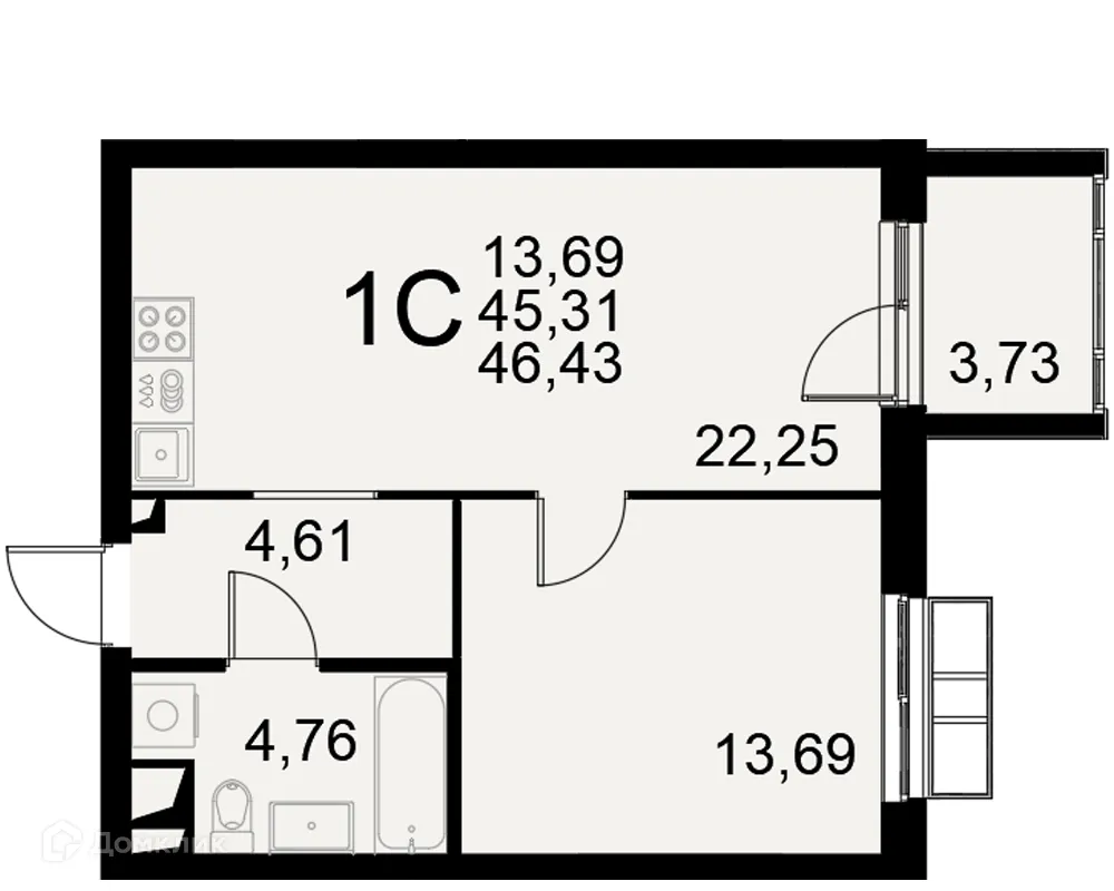 Фото квартиры в ЖК на Хлебной "Таланты"