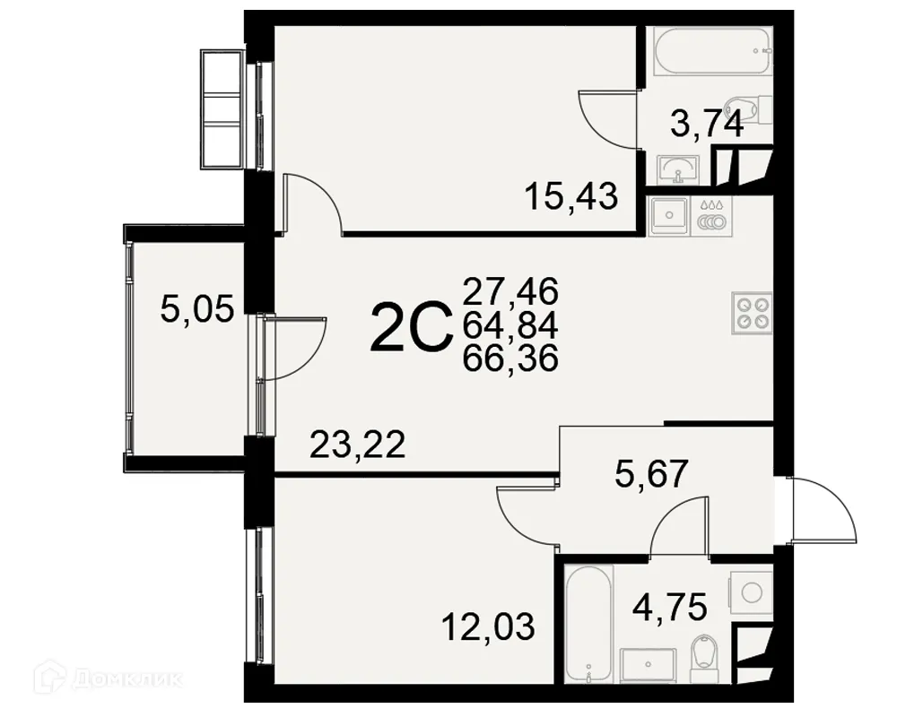 Фото квартиры в ЖК на Хлебной "Таланты"