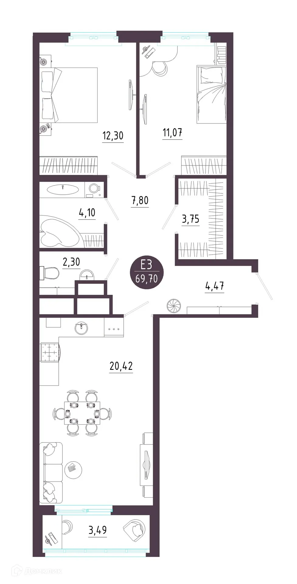 Фото квартиры в ЖК "Пряничная слобода"