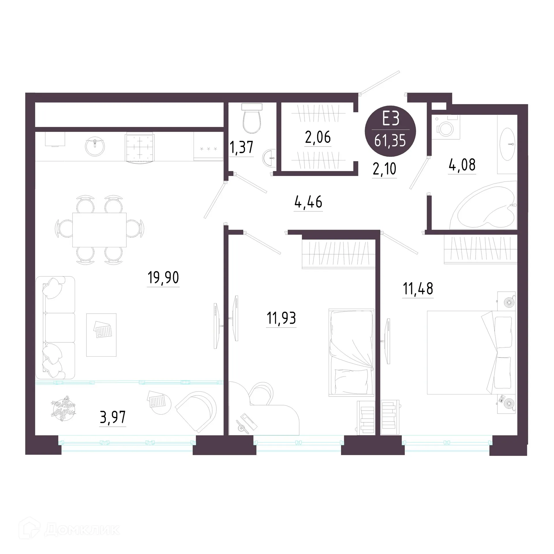 Фото квартиры в ЖК "Пряничная слобода"