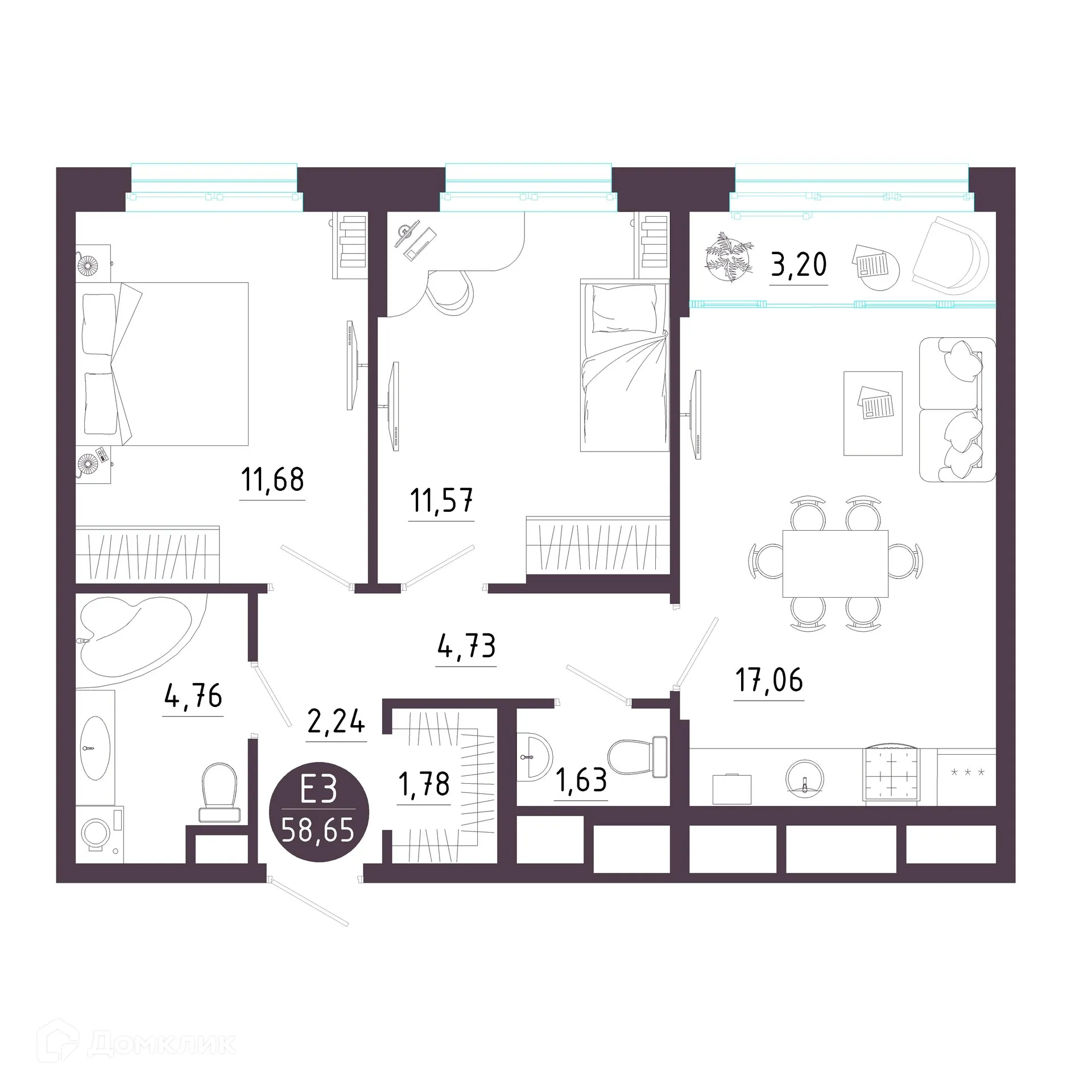 Фото квартиры в ЖК "Пряничная слобода"