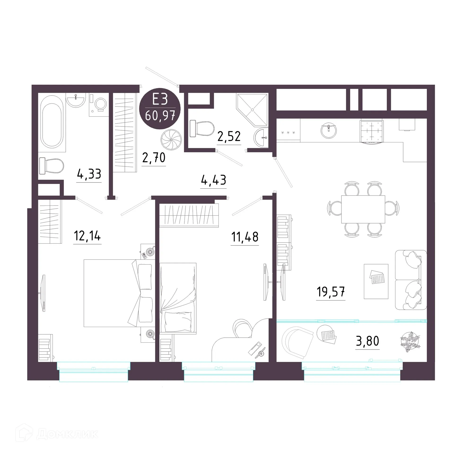 Фото квартиры в ЖК "Пряничная слобода"