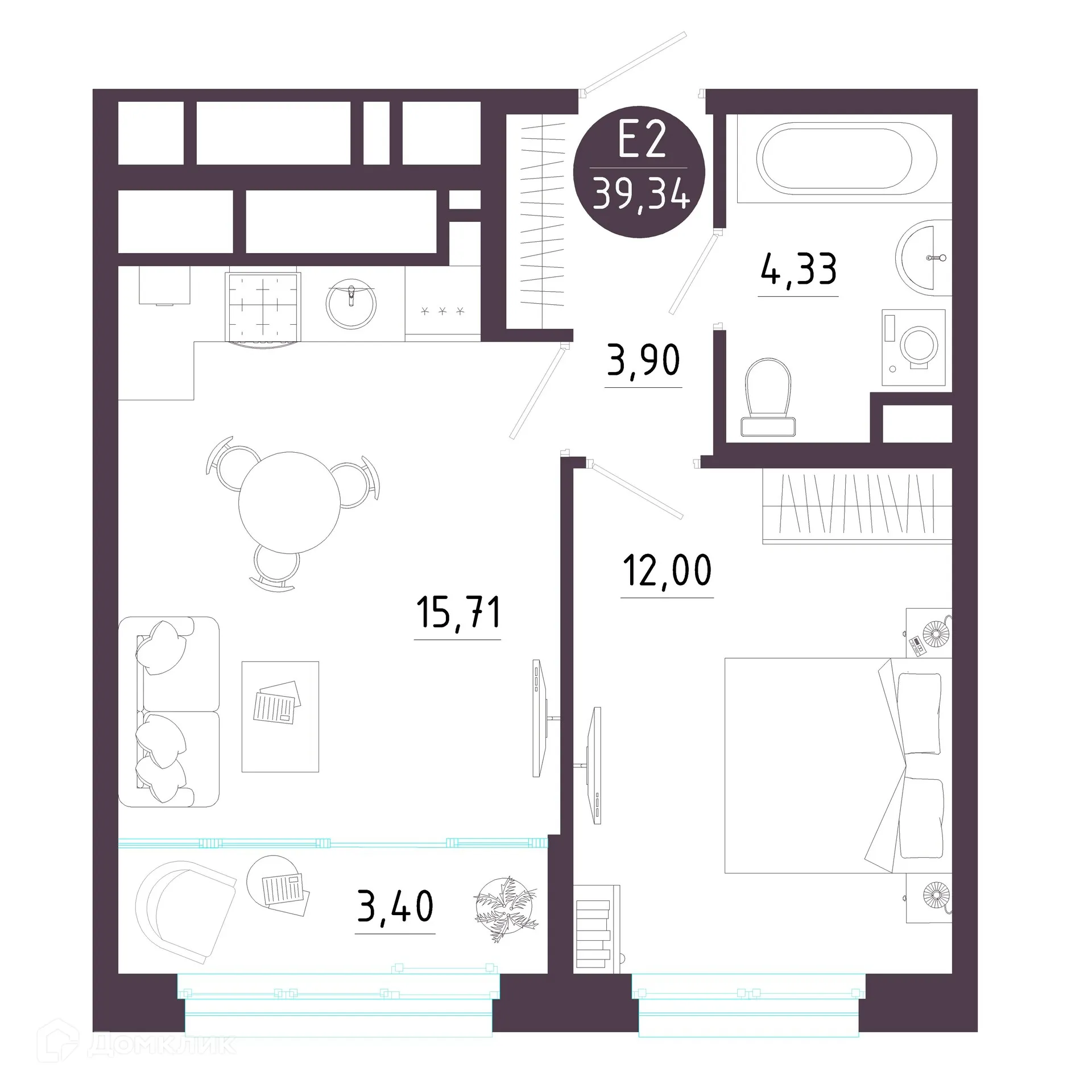 Фото квартиры в ЖК "Пряничная слобода"