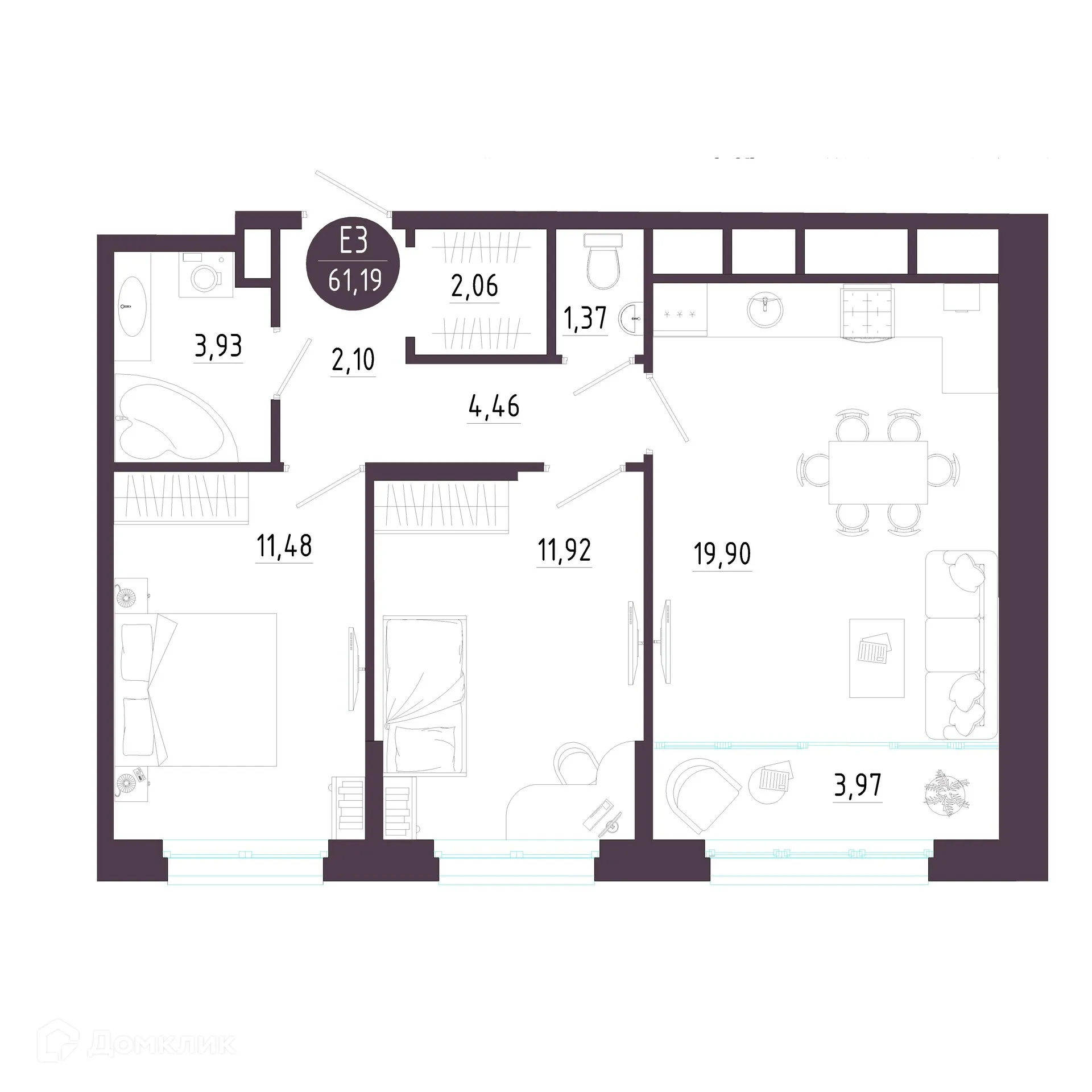 Фото квартиры в ЖК "Пряничная слобода"