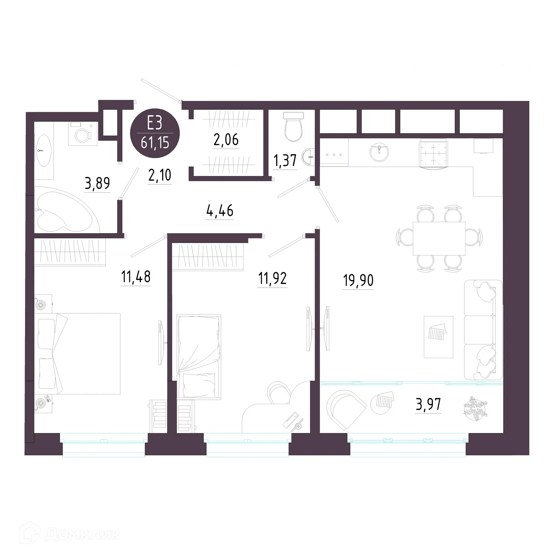 Фото квартиры в ЖК "Пряничная слобода"