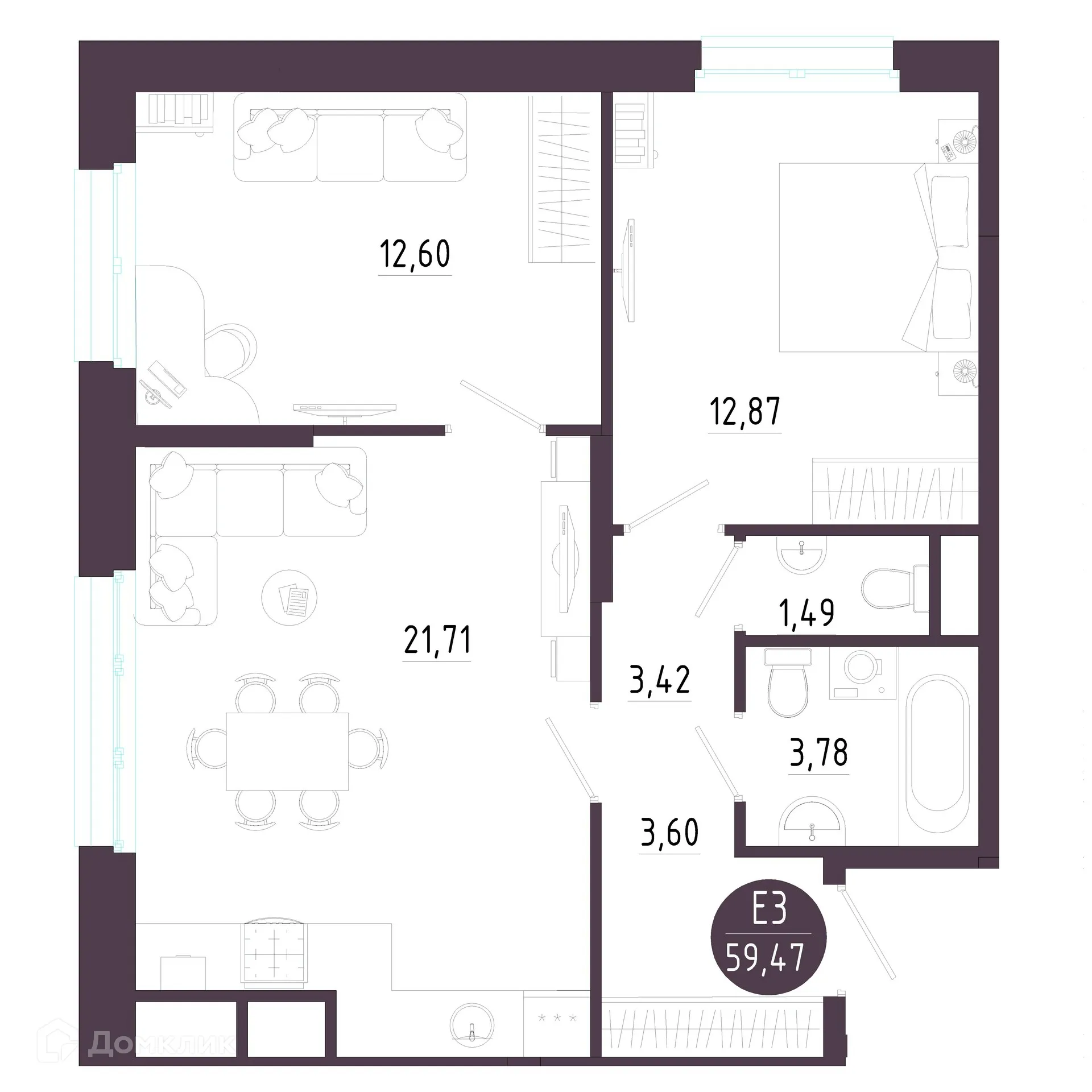 Фото квартиры в ЖК "Пряничная слобода"
