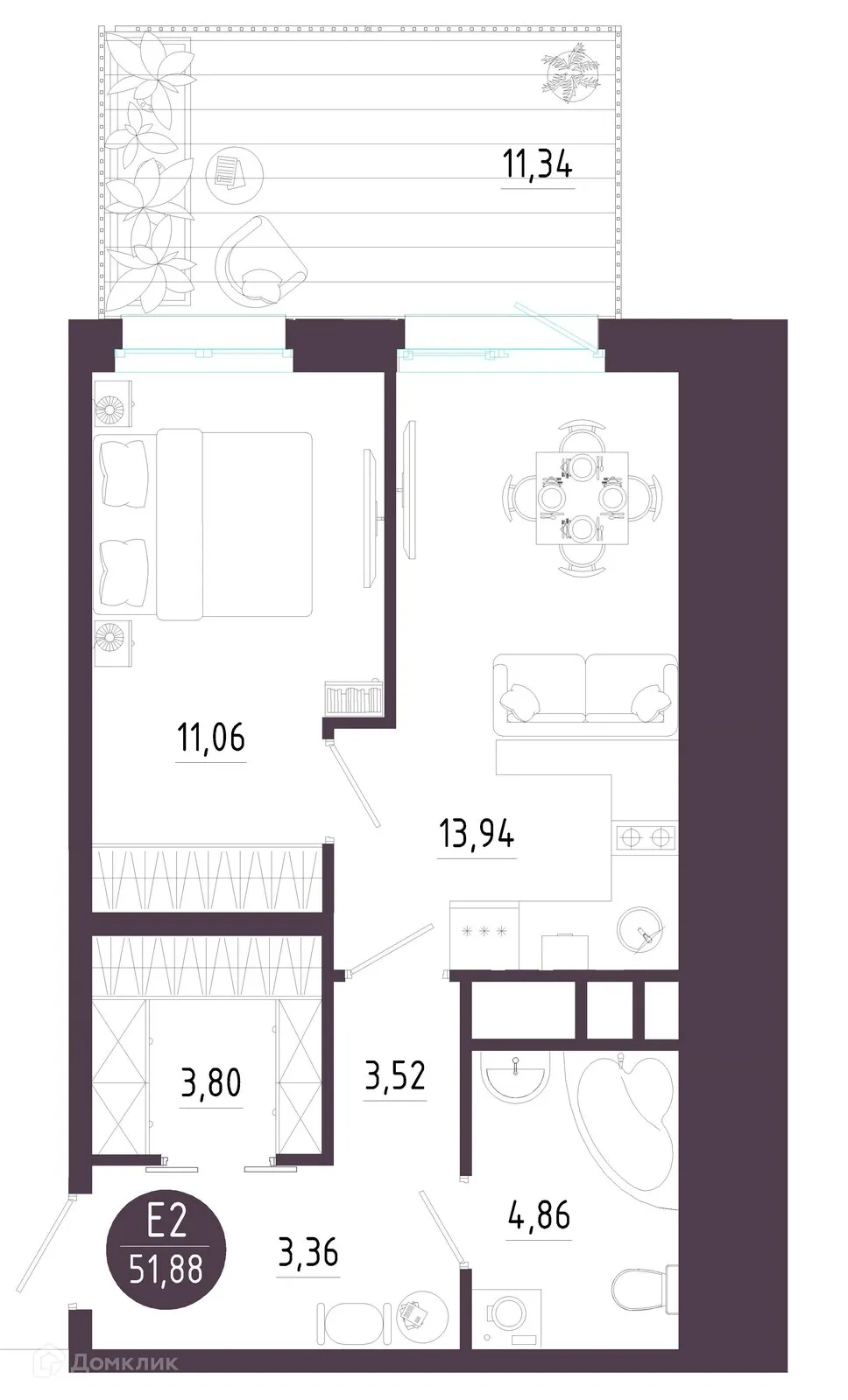 Фото квартиры в ЖК "Пряничная слобода"