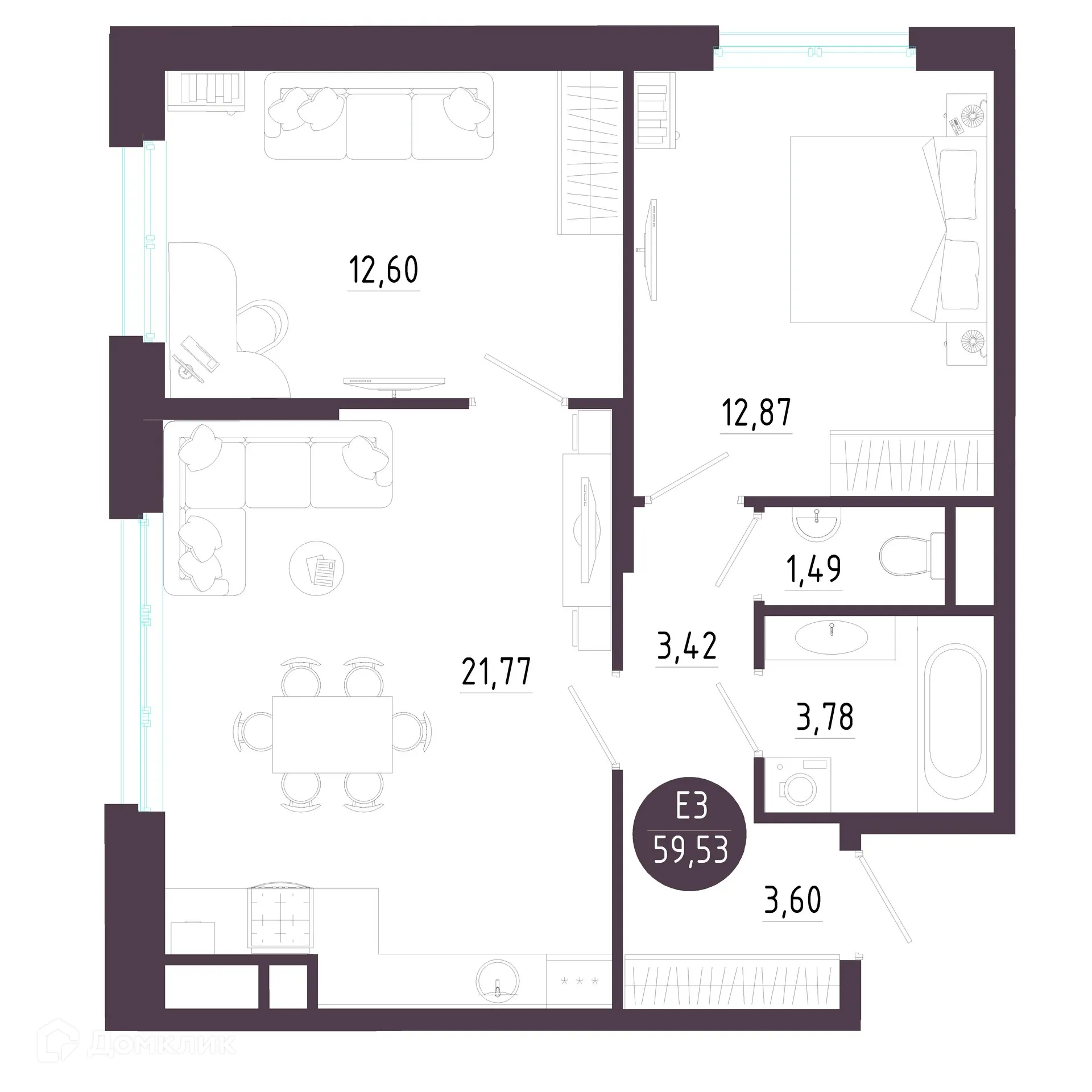 Фото квартиры в ЖК "Пряничная слобода"