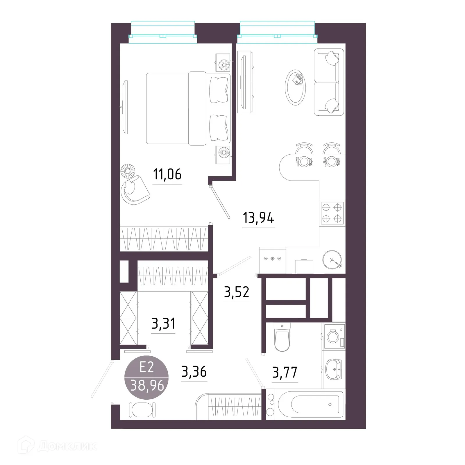Фото квартиры в ЖК "Пряничная слобода"