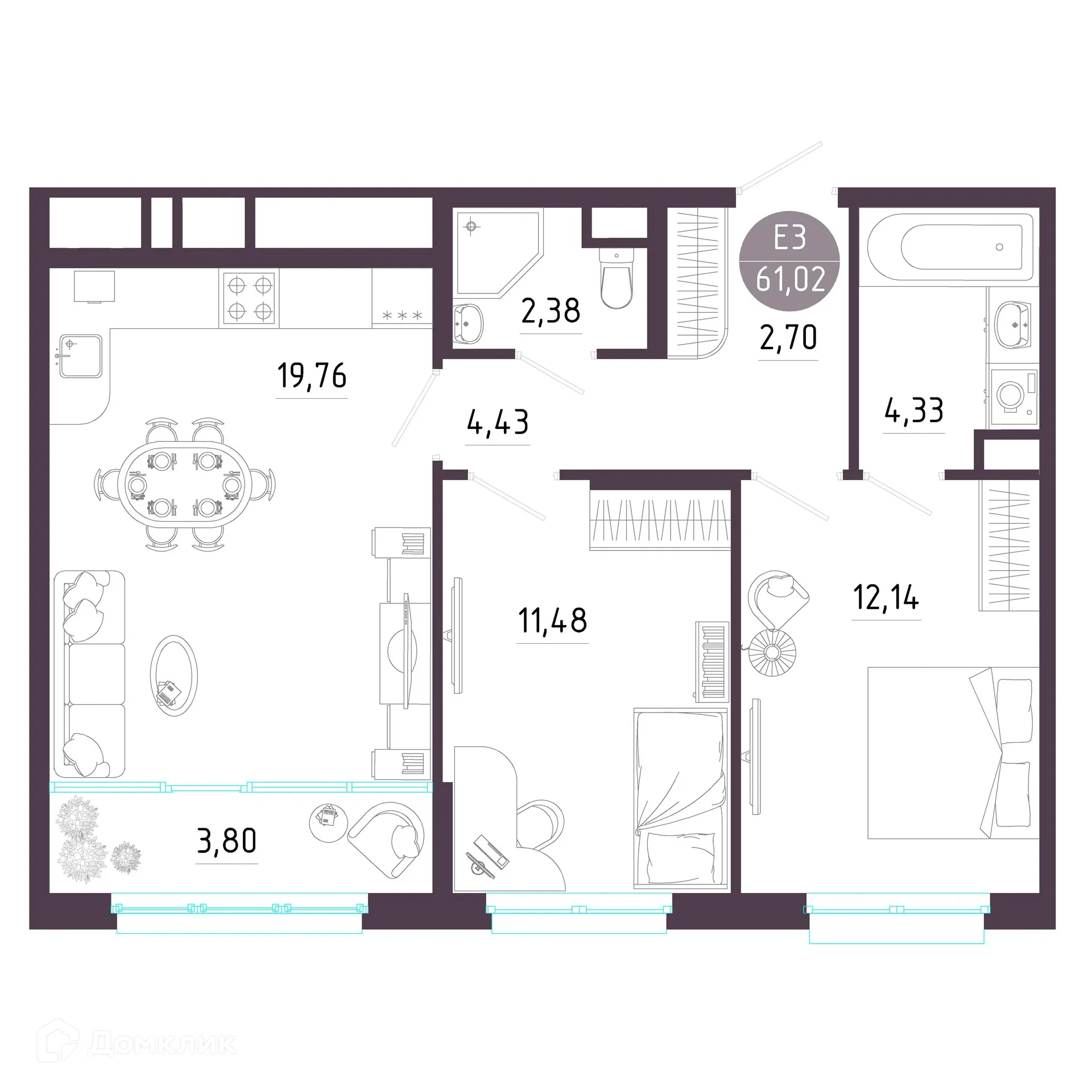 Фото квартиры в ЖК "Пряничная слобода"