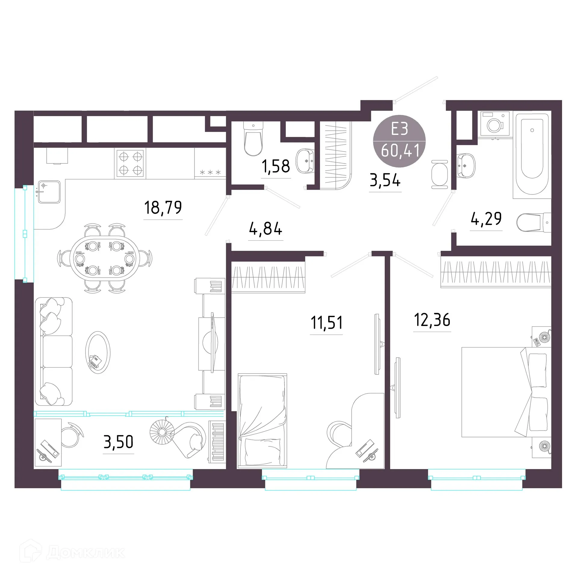 Фото квартиры в ЖК "Пряничная слобода"