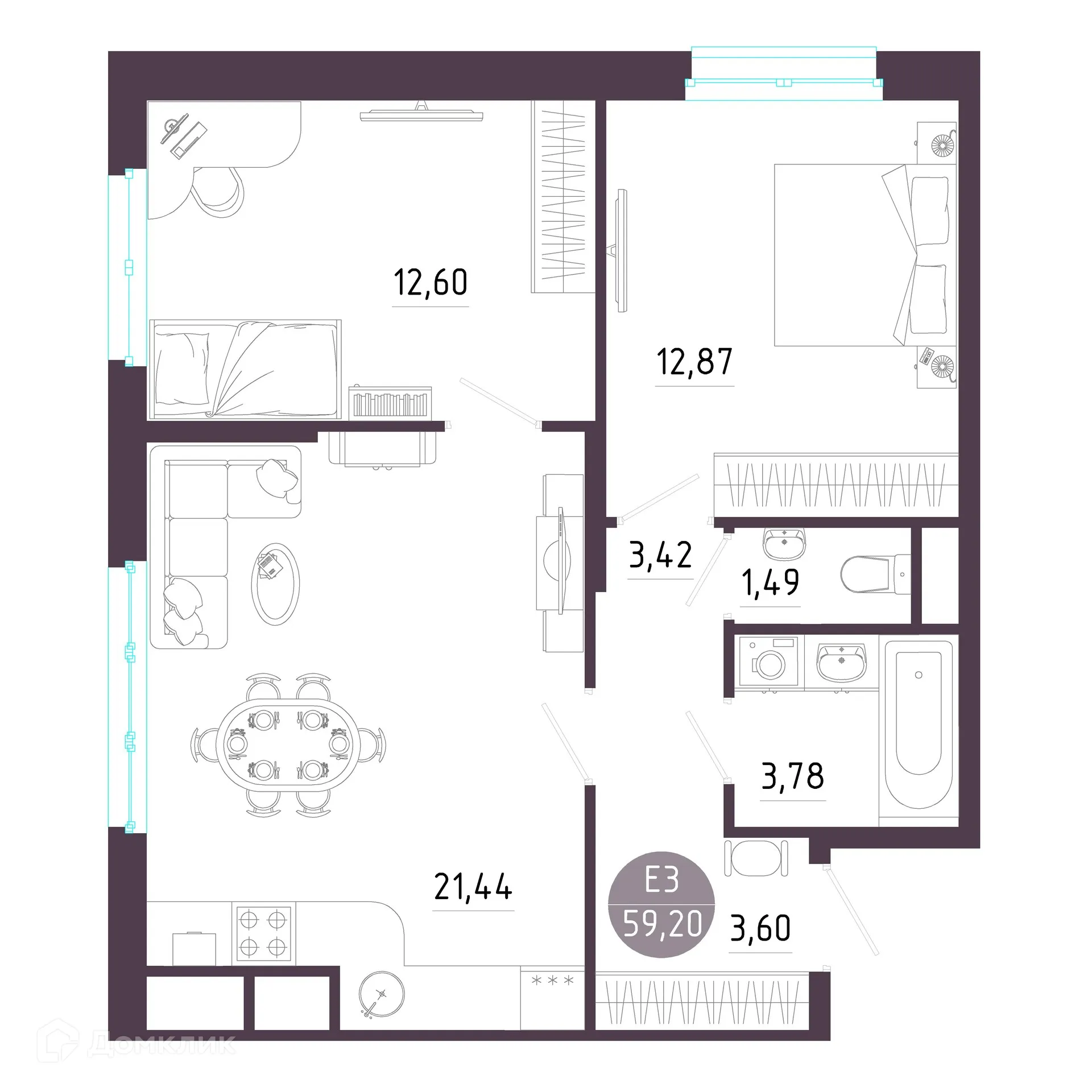 Фото квартиры в ЖК "Пряничная слобода"