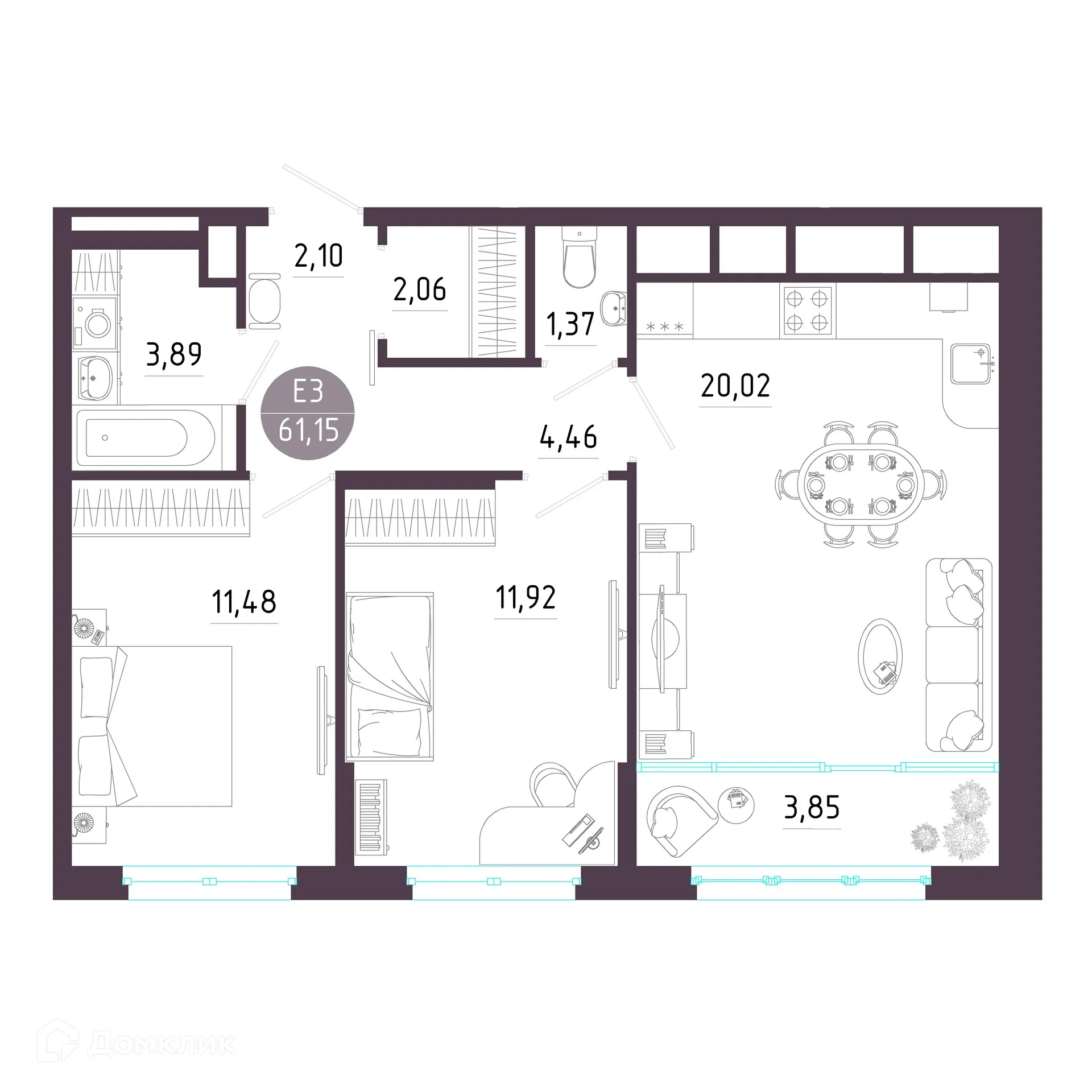 Фото квартиры в ЖК "Пряничная слобода"
