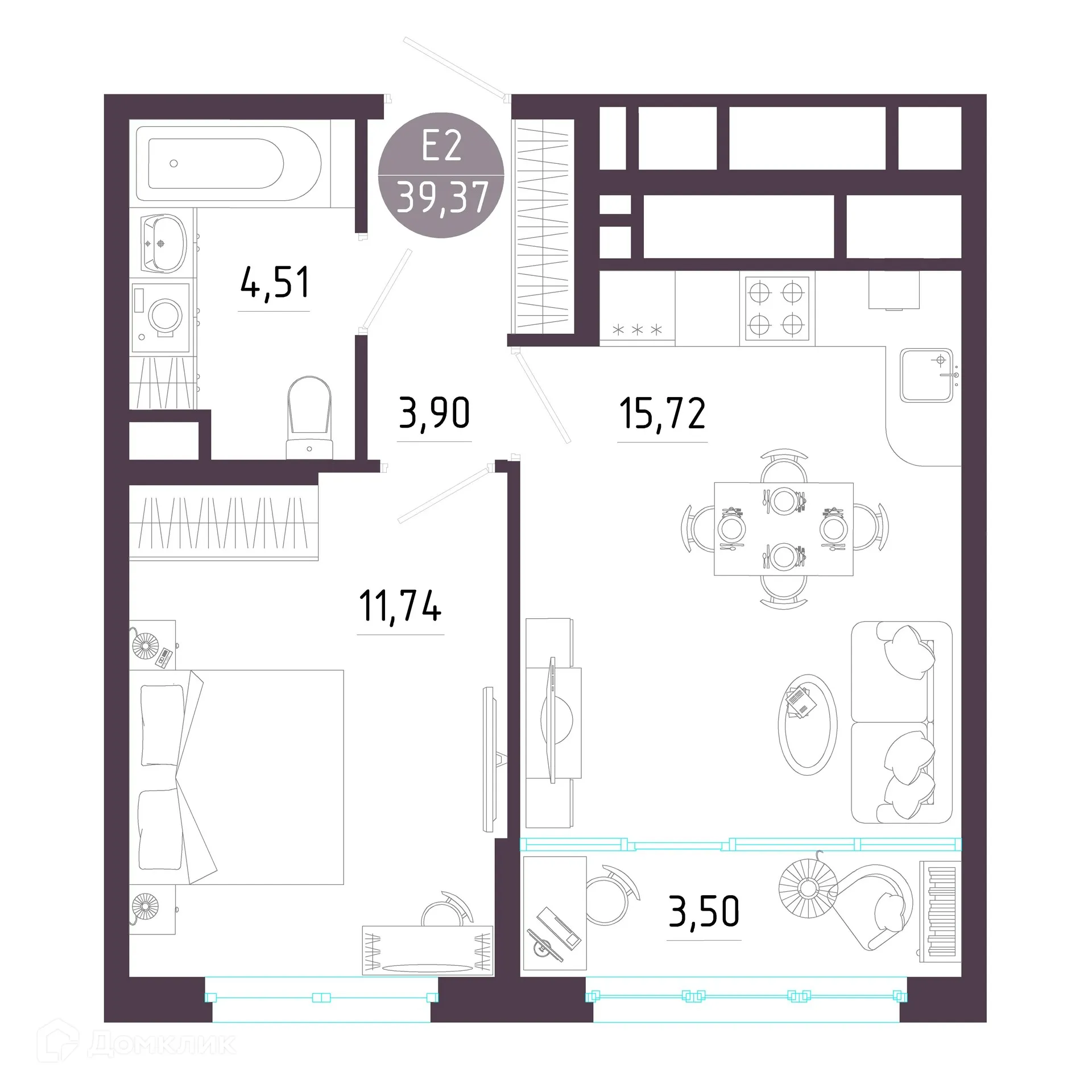 Фото квартиры в ЖК "Пряничная слобода"