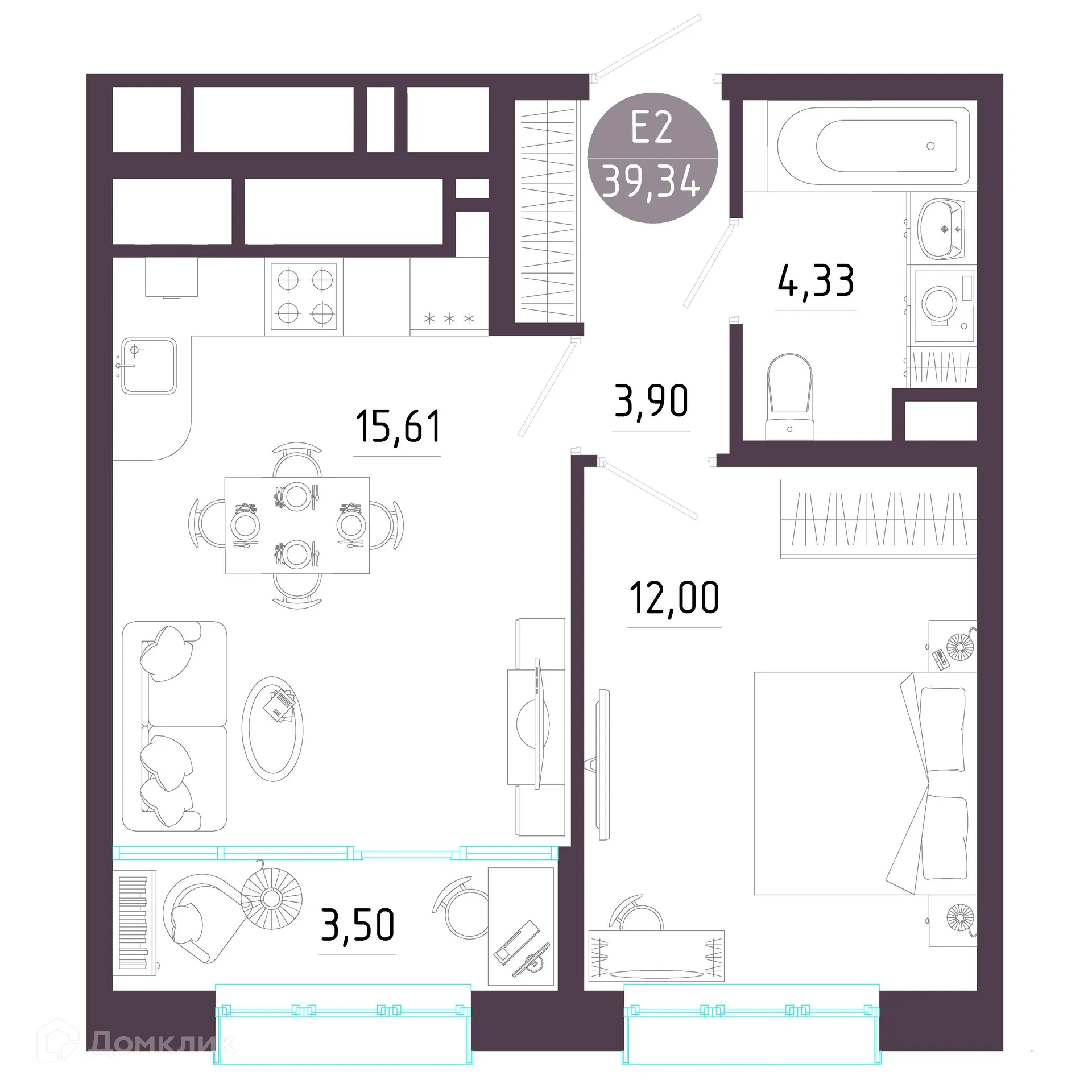 Фото квартиры в ЖК "Пряничная слобода"