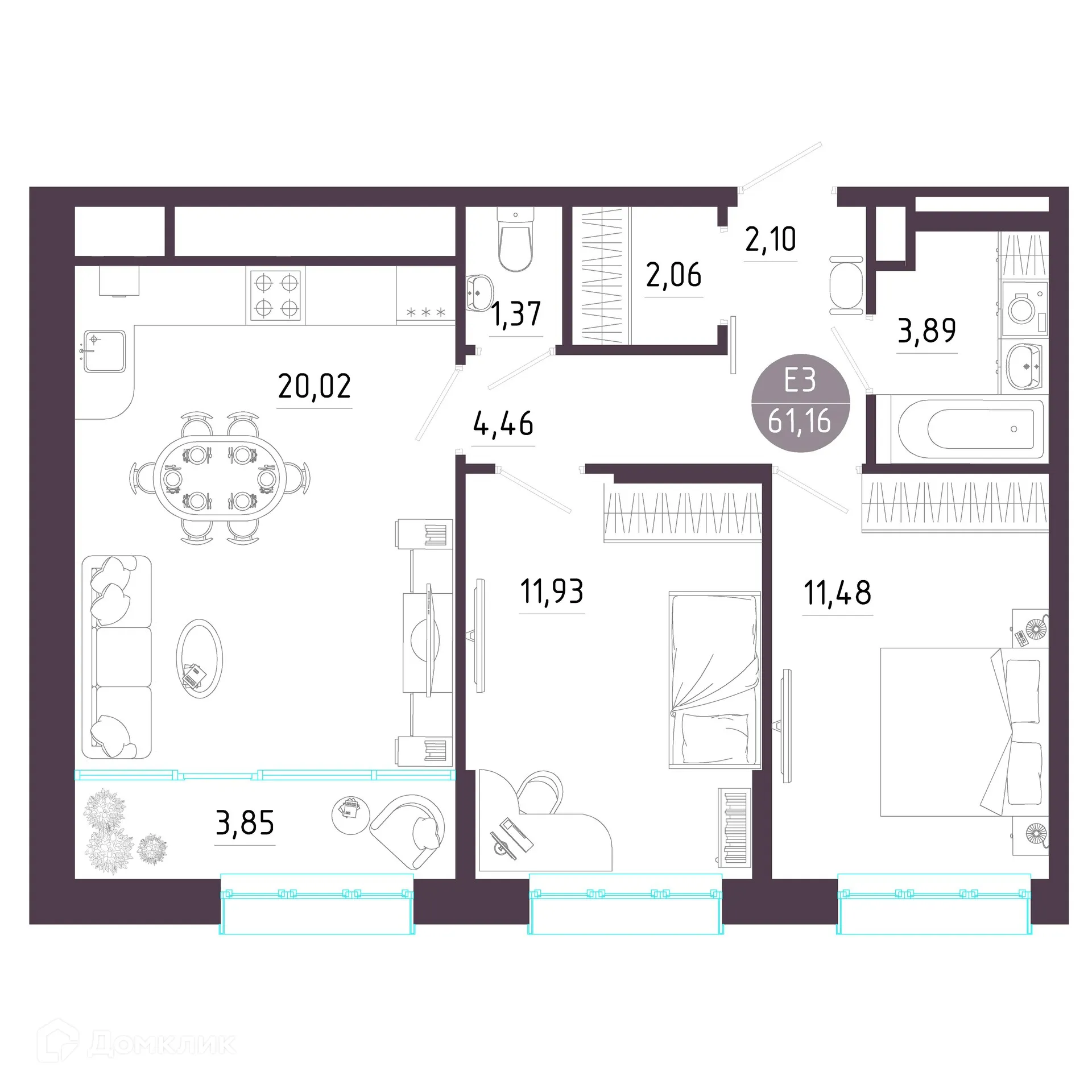 Фото квартиры в ЖК "Пряничная слобода"